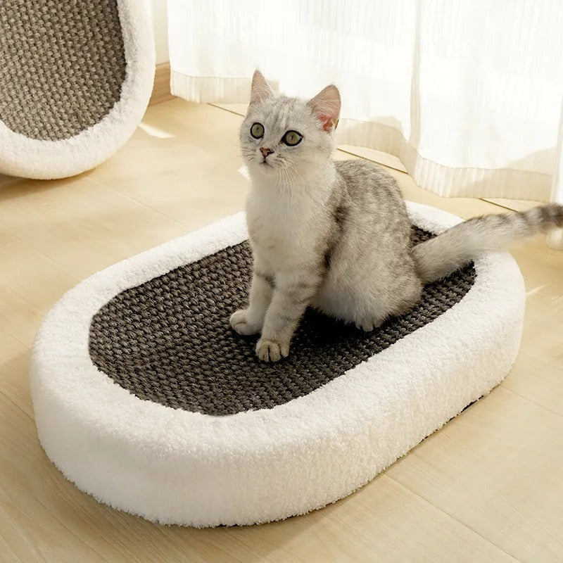 Luxueus kattenbed met geïntegreerde krabmat